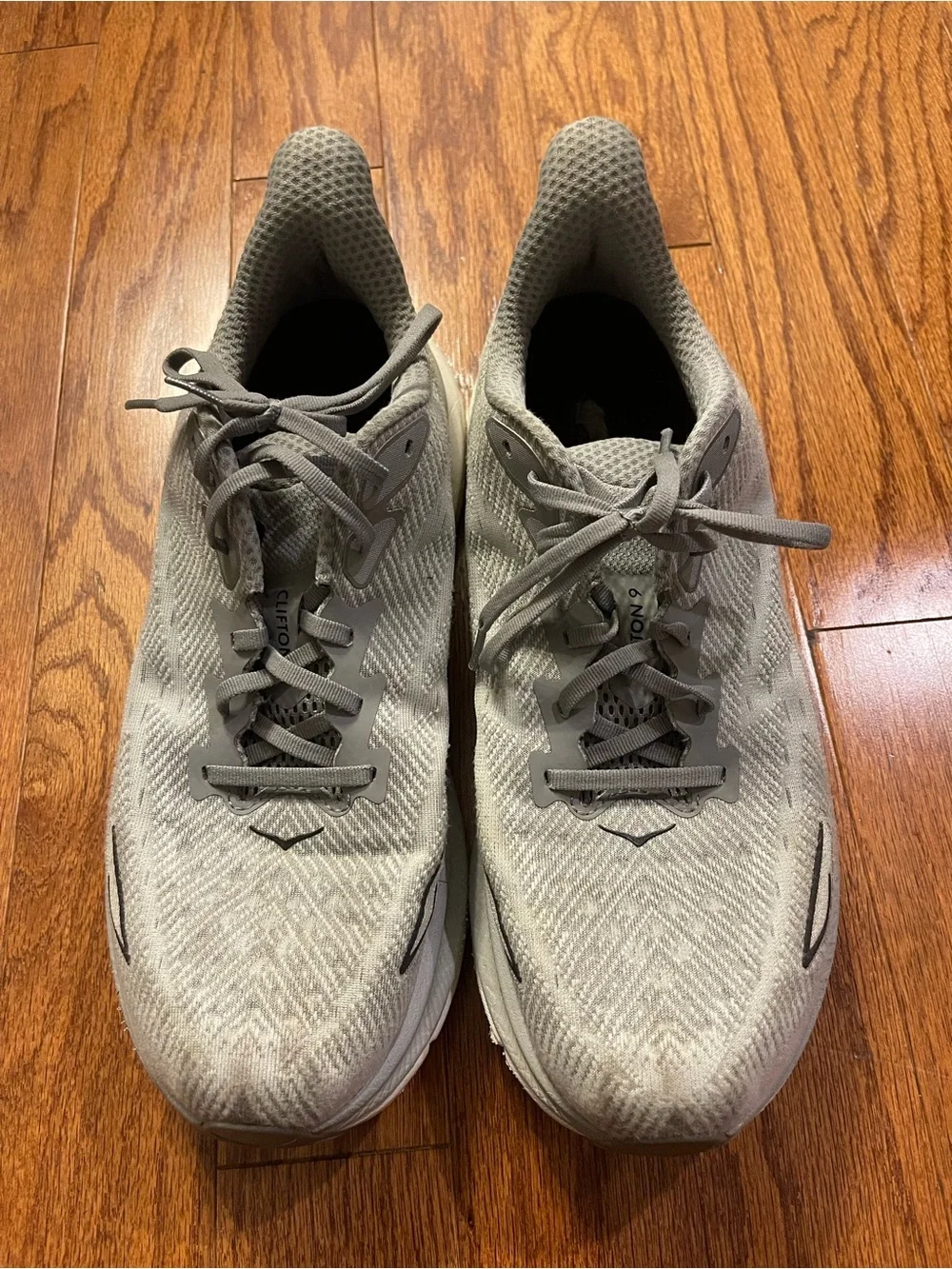 Hoka One One Clifton 9 Men’s Road Running Shoes Harbor Mist Gray Size 11.5